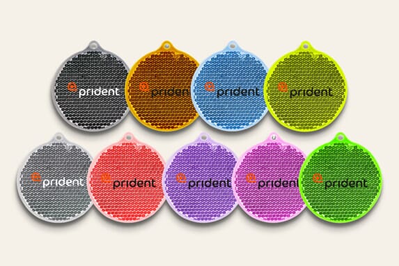 Rund refleksbrikke i 9 farger