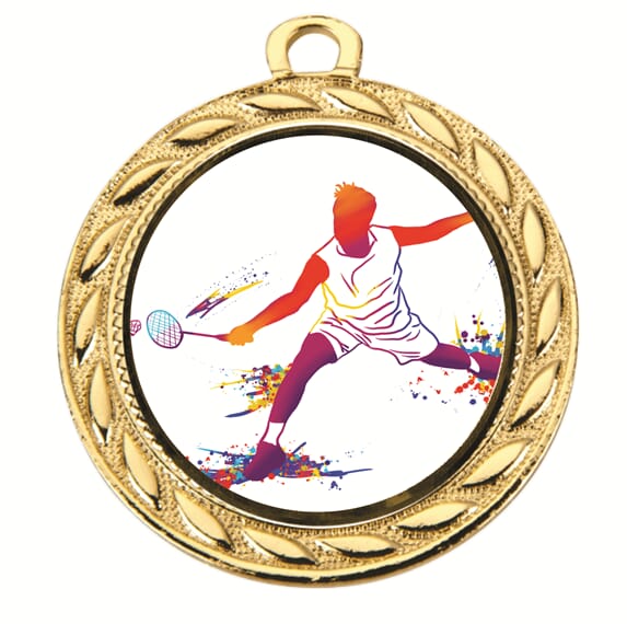 Lerke medalje M1 med SOL badmintonmotiv