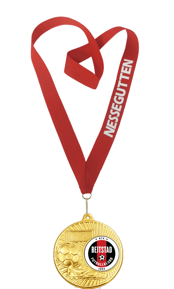Dua gull medalje 50 mm  med tekst på bånd