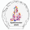 SOl sjakk glassblokk i 4 størrelser