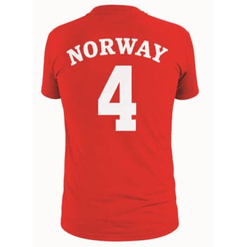 Supporter T-skjorte Norge med tall på ryggen