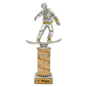 Snowboarder  premie i 4 størrelser