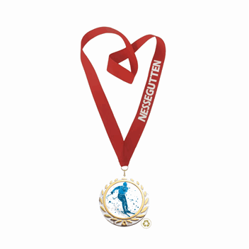 Dua 100% miljø medalje med tekst på bånd