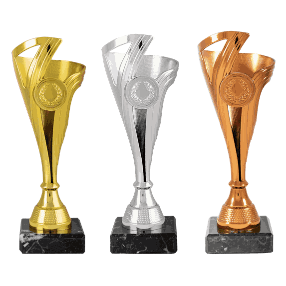 Trio pokal i 3 valører 21 cm