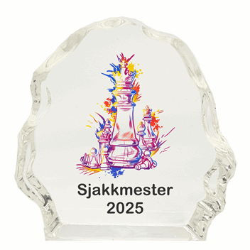 SOL sjakk glassblokk i 4 størrelser