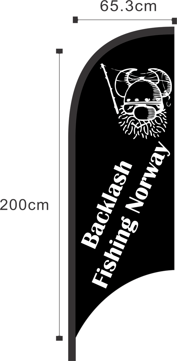 Concave beachflagg 2,0m