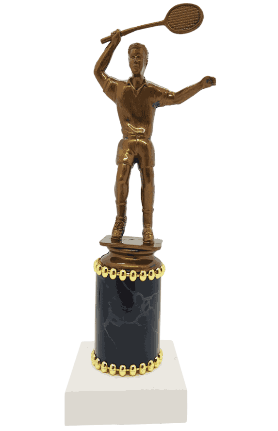 Badmintonstatuett i 3 størrelser bronse