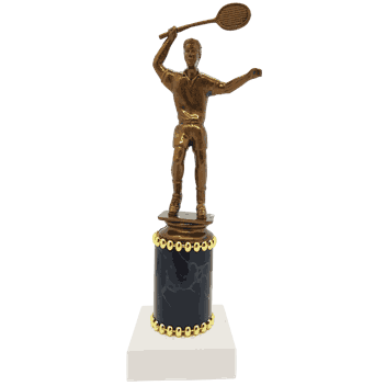 Badmintonstatuett i 3 størrelser bronse
