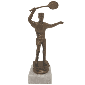 Badmintonstatuett i bronsefarge