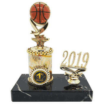 Basketstatuetter i 4 størrelser med årstall
