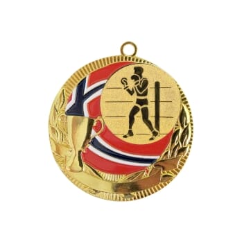 Rødstrupen medalje med boksemotiv