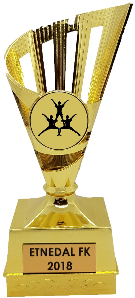 Gullkorn cheerleading statuett 14 cm