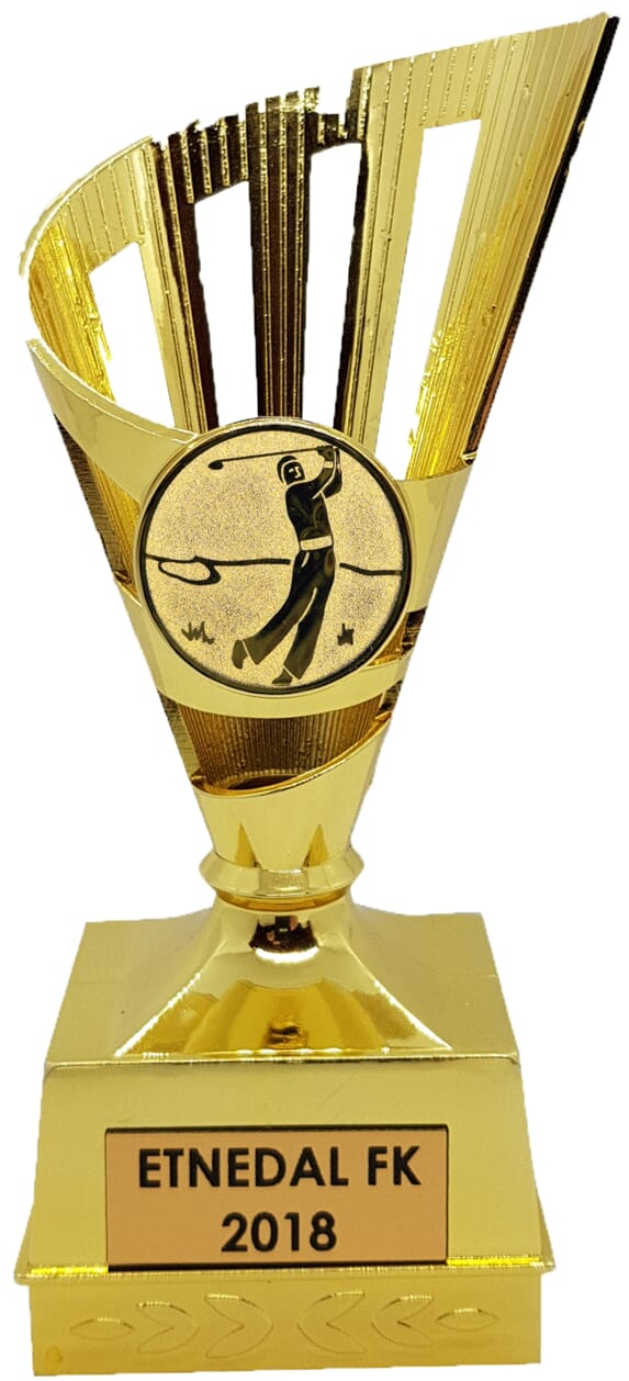 Gullkorn golfstatuett 14 cm