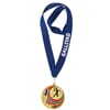 Rødstrupen medalje med tekst på bånd og handballmotiv