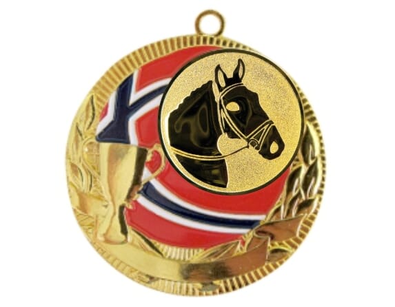 Rødstrupen medalje med hestemotiv