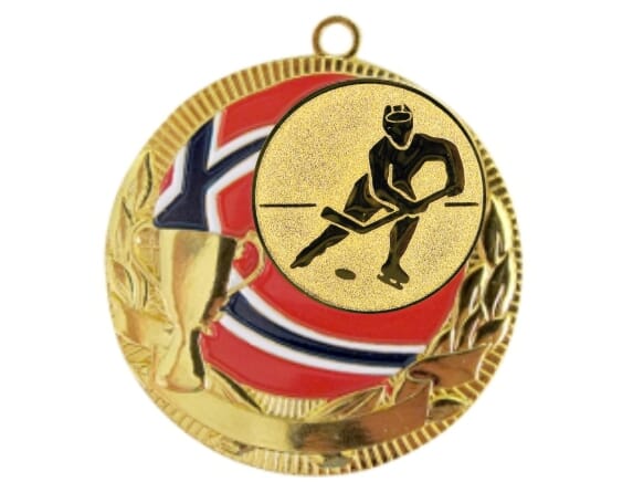 Rødstrupen medalje med ishockeymotiv