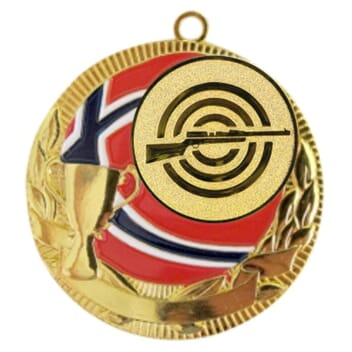 Rødstrupen medalje med jaktmotiv