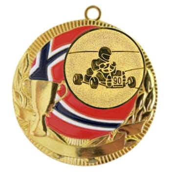 Rødstrupen medalje med motormotiv