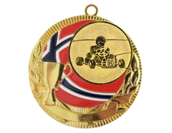 Rødstrupen medalje med motormotiv