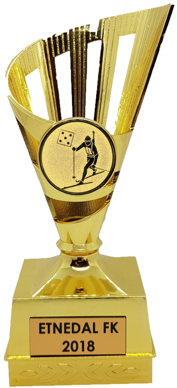 Gullkorn skiskytingstatuett 14 cm