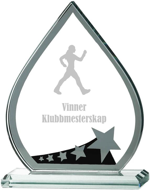 Sting glass med turmarsjmotiv i 3 størrelser