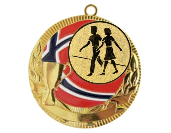 Rødstrupen medalje med turmarsjmotiv