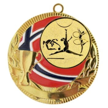 Rødstrupen medalje med turnmotiv