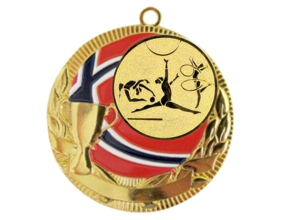 Rødstrupen medalje med turnmotiv