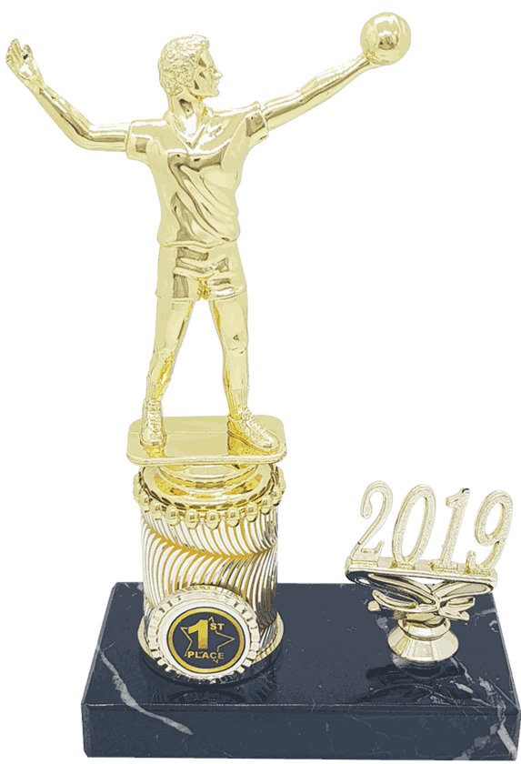 Volleyballfigurer i 4 størrelser med årstall