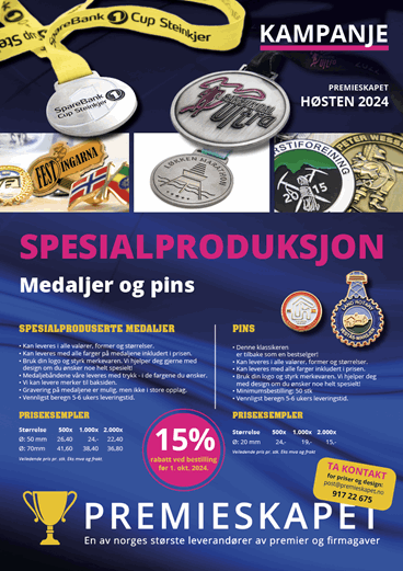 Kampanje, spesialmedaljer og pins høsten 2024