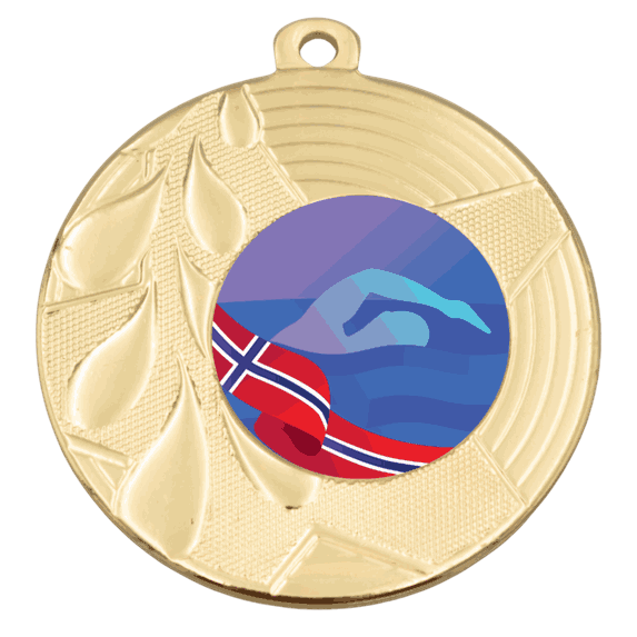 Torino medalje til svømming 50mm