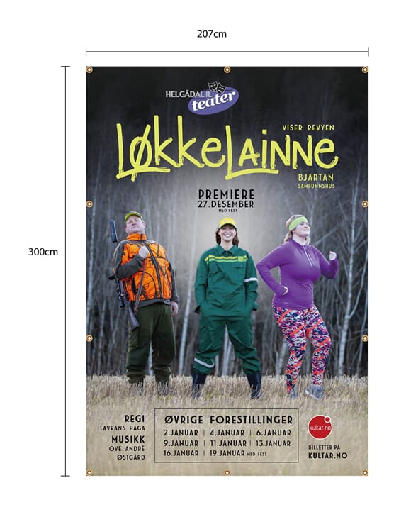 Polyester banner  3,0mx2,7m