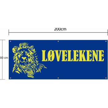 Polyester banner 2,0 x 0,8m