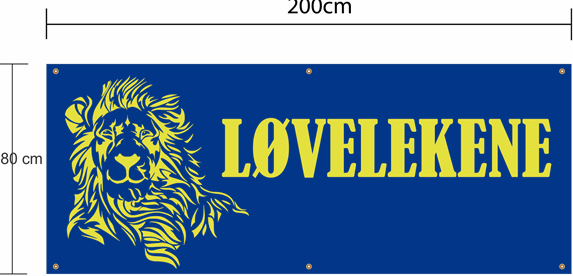 Polyester banner 2,0 x 0,8m