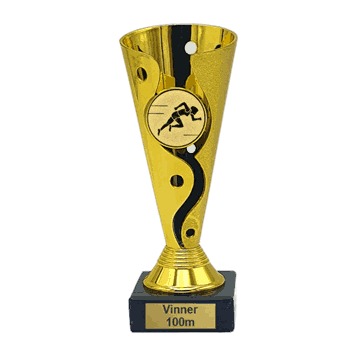 Mars pokal i gullfarge 15 cm