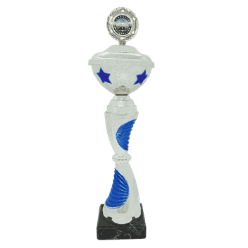 Blå stjerne pokal i 2 størrelser