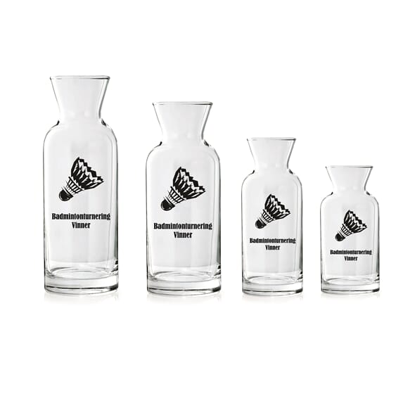 Village glass i 4 størrelser med badminton