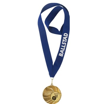Medalje basket tiur med tekst på bånd
