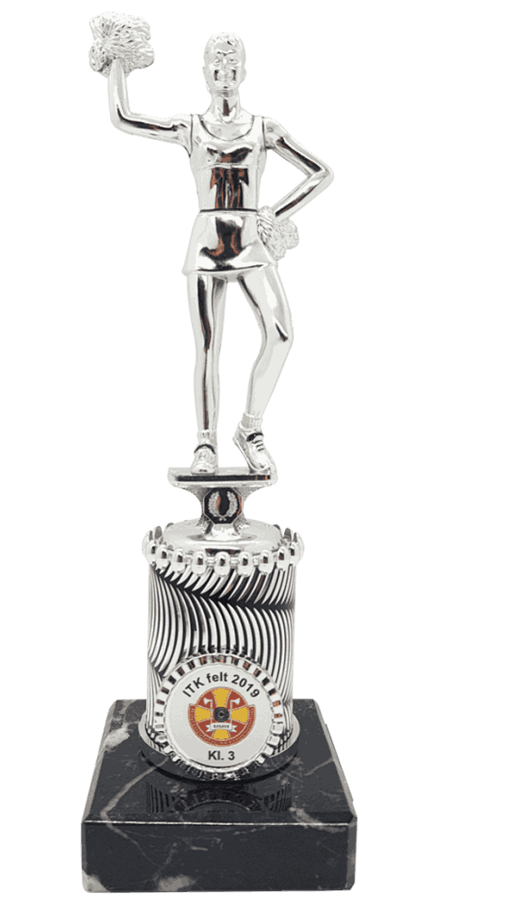 Cheerleaderstatuett i 4 størrelser