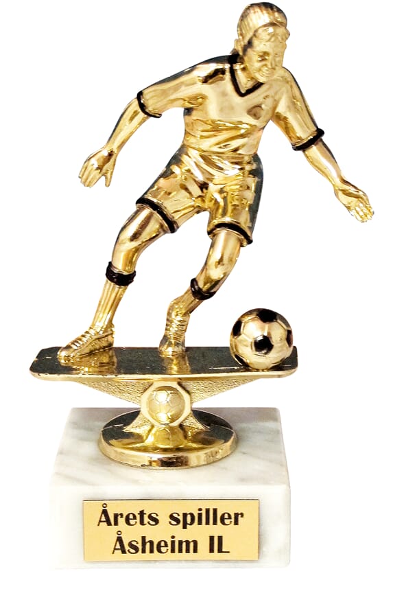 Dame og herrestatuett i gull 12 cm