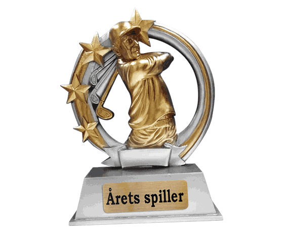 Herre golfstatuett 25 cm