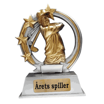 Herre golfstatuett 25 cm