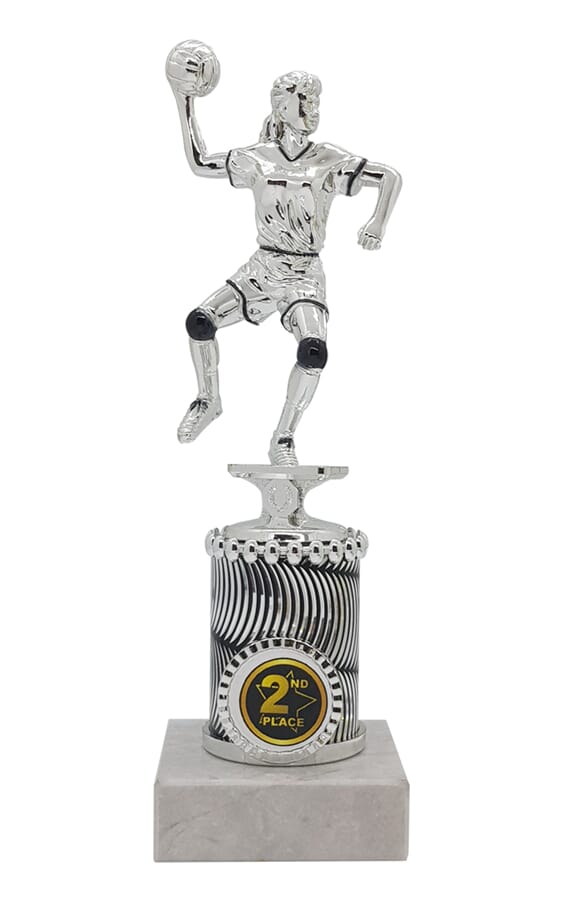 Handballstatuetter i 4 størrelser, dame og herre