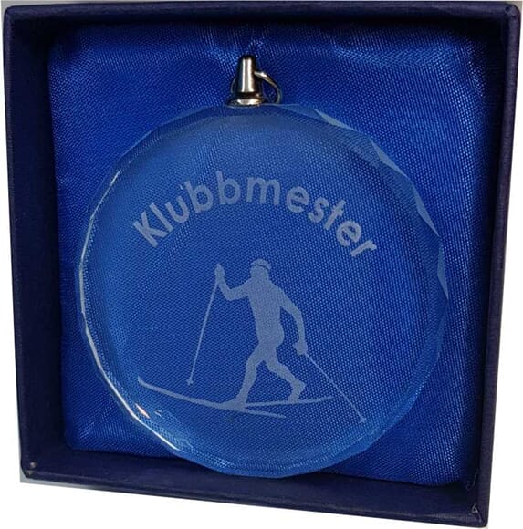 Glassmedalje Seefeld med motiv og tekst