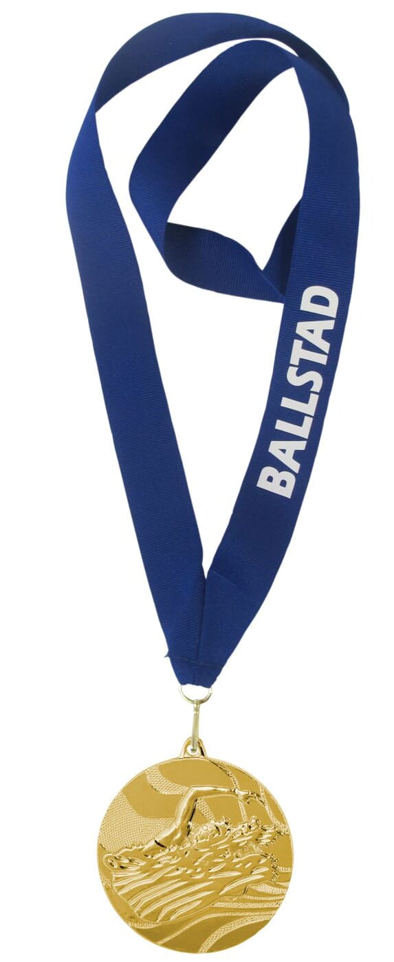 Svømming Glomma medalje med tekst