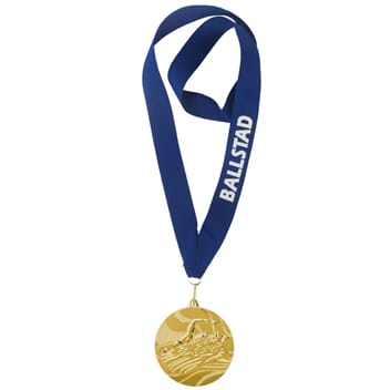 Svømming Glomma medalje med tekst