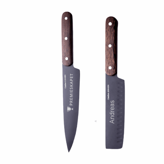 Orrefors jernverk 3 kniver  med din logo eller navn