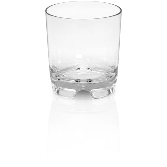 Plastglass whiskey med logo