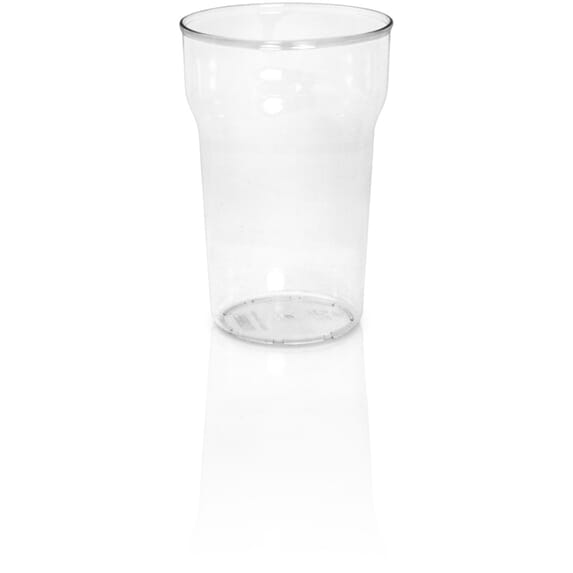 Plastglass øl med logo
