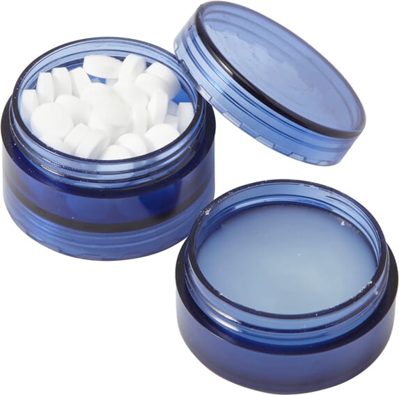 Lipbalsam og mintboks /m. logo